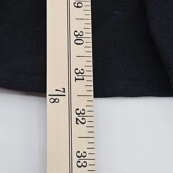 Eileen Fisher Jersey Knit Scoop Neck Tunic Top Black Women’s Size M Minimalist - Picture 9 of 9